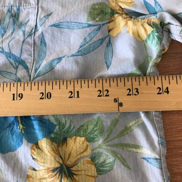 Cooke Street Hawaiian Shirt Men XL Blue Floral Button Up Pocket Short Sleeve - Picture 8 of 12